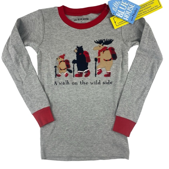 Little Blue House Kids “A Walk on the Wild Side” Pajama Set Size 6 NWT - Picture 2 of 8